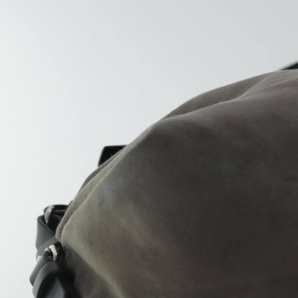 SAINT LAURENT Shoulder Bag Canvas Leather Gray Black Silver Auth bs19151 - Picture 10 of 16